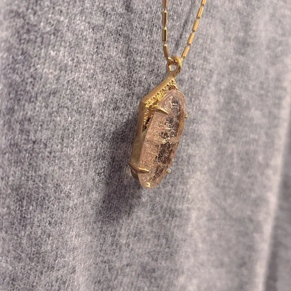 NWT [Vince Camuto] Iridescent Gemstone Dual Strand Gold Chain Pendant Necklace - Picture 10 of 10